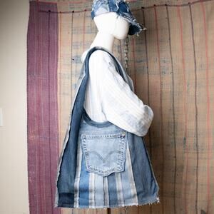 Custom upcycled hobo bag